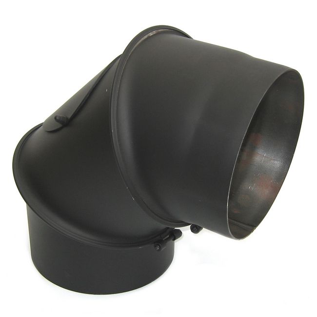 Justerbar Rørbøjning 180 mm Sort