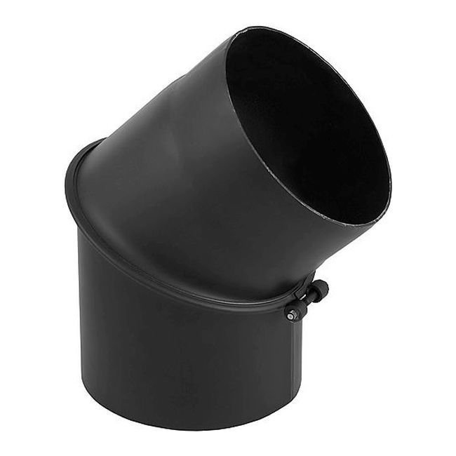 Justerbart kollektorrør Darco 200 mm 0-45° sort