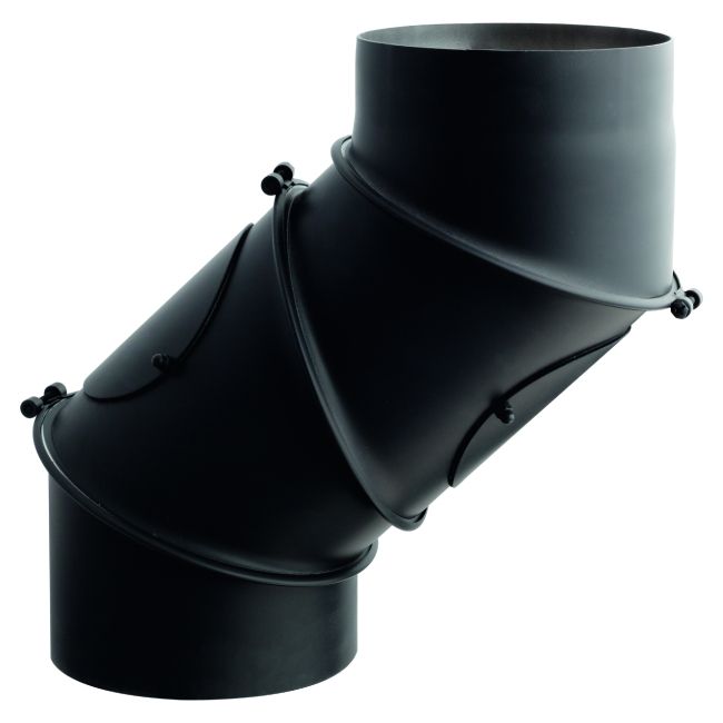 Justerbart røglede 200 mm sort 4-segments bøjning