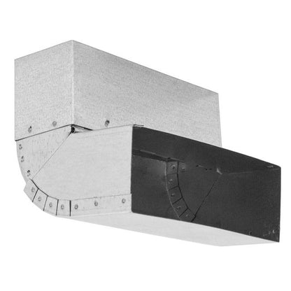 Ventilationsbøjning Justerbar Lodret 150x50 mm