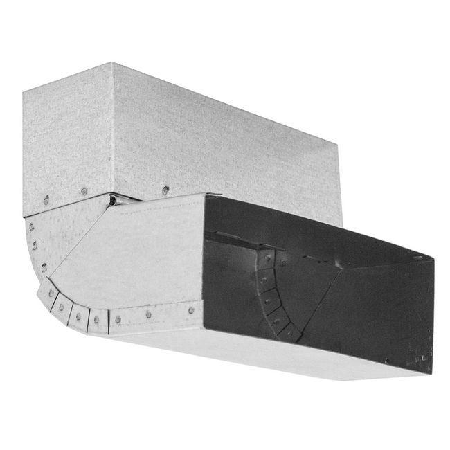 Ventilationsbøjning Justerbar Lodret 150x50 mm