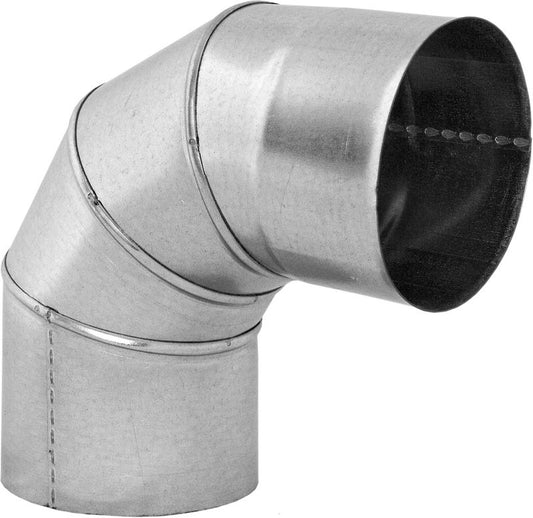 Fast 90-graders bøjning 100 mm galvaniseret