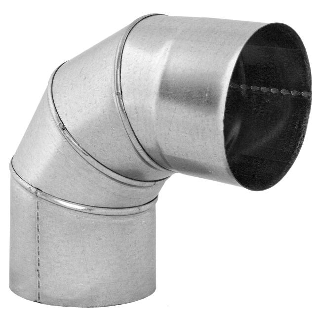 Ventilationsbøjning Fast 150 mm 90 Grader Galvaniseret Stål