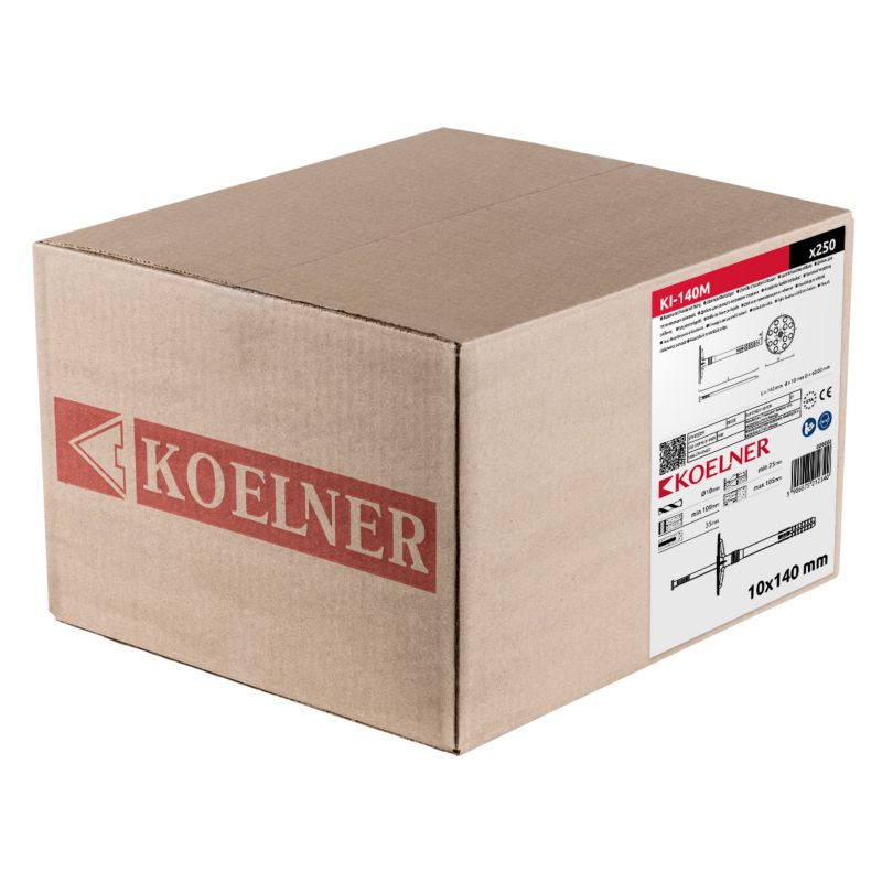 Isoleringsdybel 10x140 mm Hvid/Grå | KI-140M
