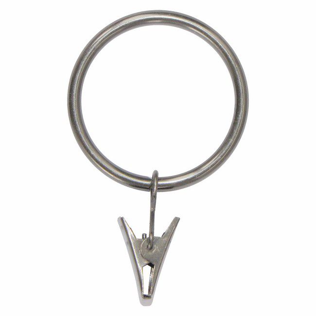 Krog med klemme 10 mm satin, 10 stk.