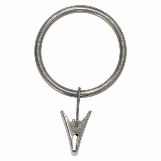 Krog med klemme 10 mm satin, 10 stk.