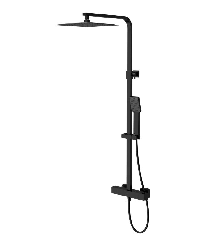 Brusesøjle Bari Termostatisk Sort 266 mm