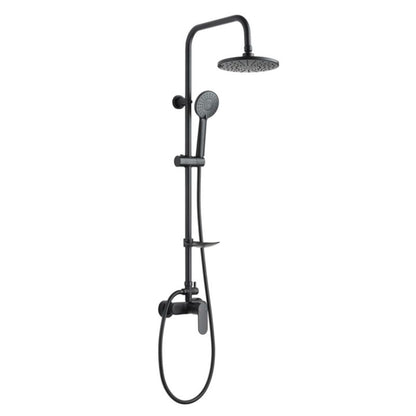 Brusesøjle med Regnbruser 20 cm Sort Mat 5903205769923