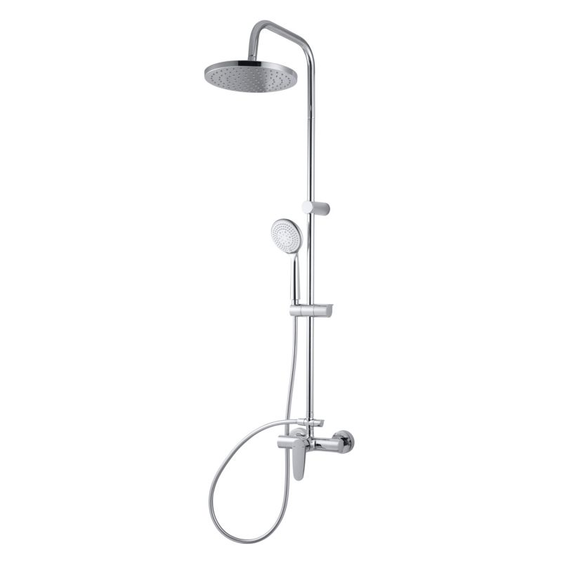 Brusesøjle Cavally 3-Funktions Brusehoved med Armatur Sølv 129,9 cm