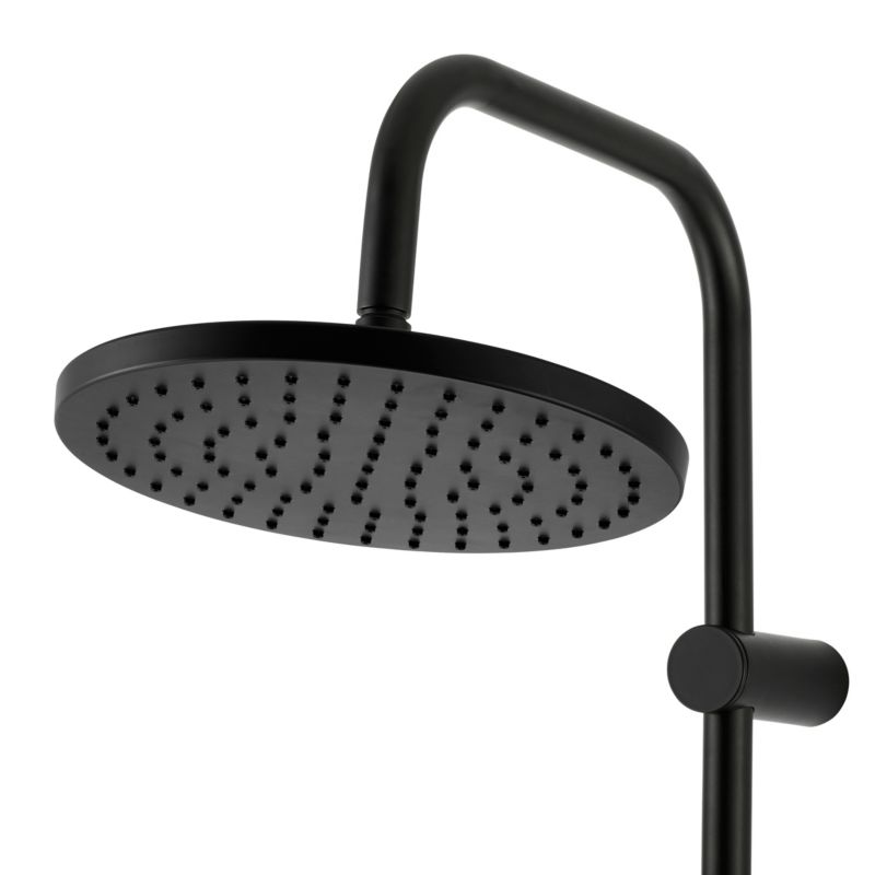 GoodHome Cavally brusekolonne med termostatbatteri i mat‑sort
