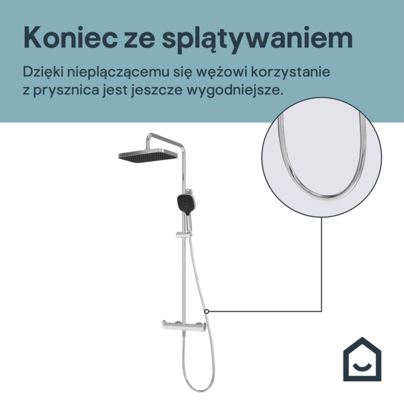 Termostatisk Brusesøjle Kentia 3-Funktion Krom 30 cm