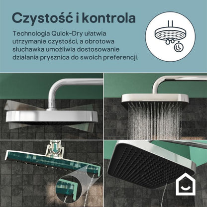 Termostatisk Brusesøjle Kentia 3-Funktion Krom 30 cm