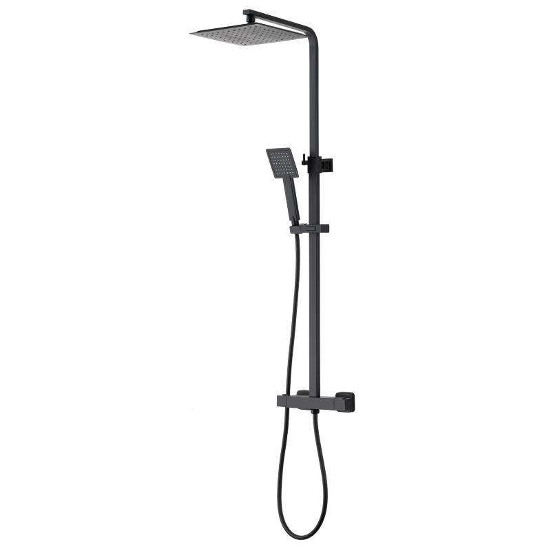 Termostatisk Brusesøjle Kozo Sort 25 cm 12 L/min