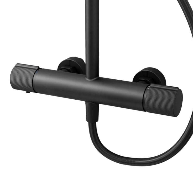 Brusesøjle Levanna med Termostatisk Batteri Sort Mat