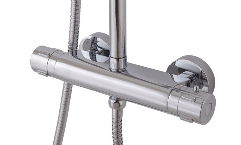 Goodhome Lidia brusekolonne Ø 20 cm 1-funktions med termostatbatteri