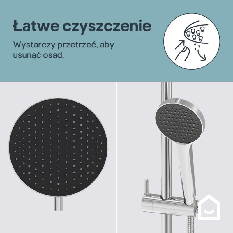 Termostatisk Brusesøjle Maza 23 cm 1-Funktion Krom
