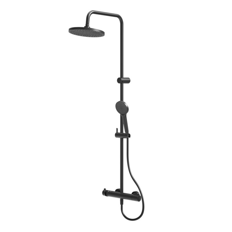 Brusesøjle Maza Ø 23 cm Termostatisk Sort