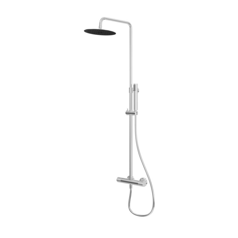 Termostatisk Brusesøjle Owens 250 mm Forkromet 132,9 cm