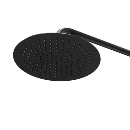 Termostatisk Brusesøjle 132,9 cm Sort Mat 25 cm Hovedbruser