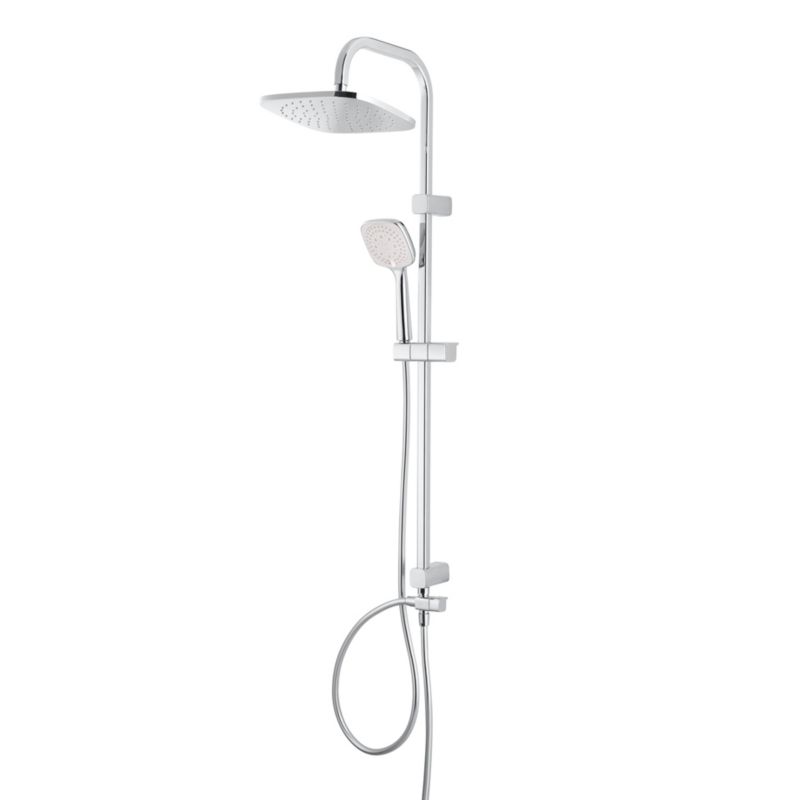 GoodHome Teesta 3‑funktioners brusekolonne i krom