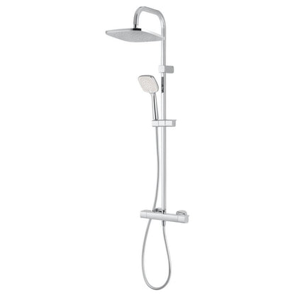 Termostatisk Brusesøjle Teesta 99x1143 mm Sølv med Regnbruser