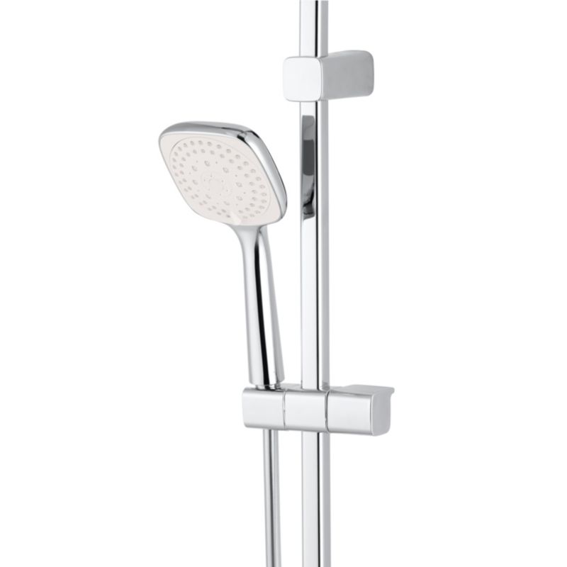 Termostatisk Brusesøjle Teesta 99x1143 mm Sølv med Regnbruser