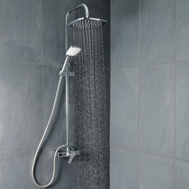 Brusesøjle Teesta med Armatur Krom 163,9 cm