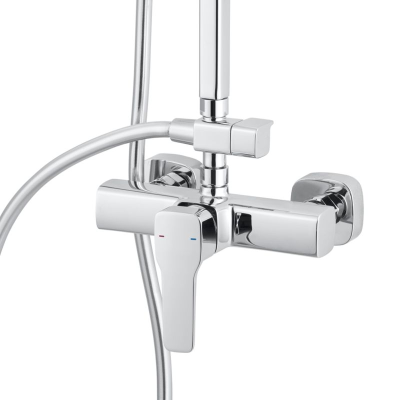 Brusesøjle Teesta med Armatur Krom 163,9 cm
