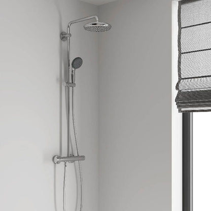 Termostatisk Brusesøjle 21 cm med Slange 1,75 m Krom Blank | 4005176474026