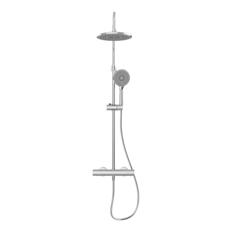 Termostatisk Brusesøjle 23 cm 3-Funktion Krom 128,8 cm