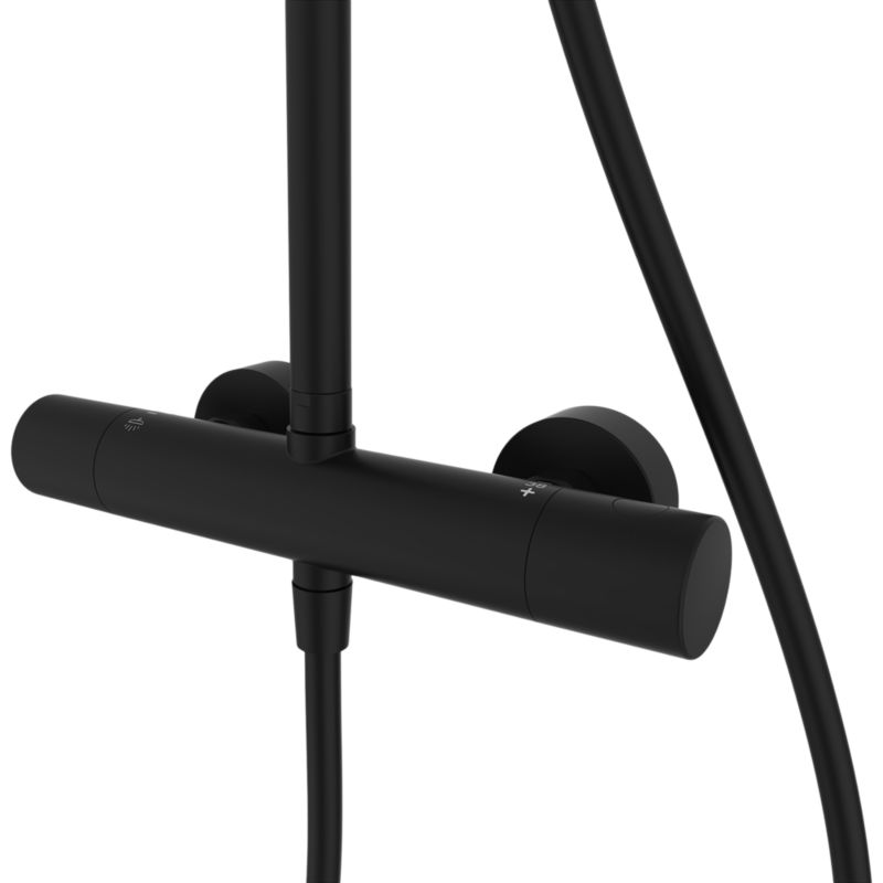 Kolumna prysznicowa 23 cm 3-funktion Termostatisk Sort