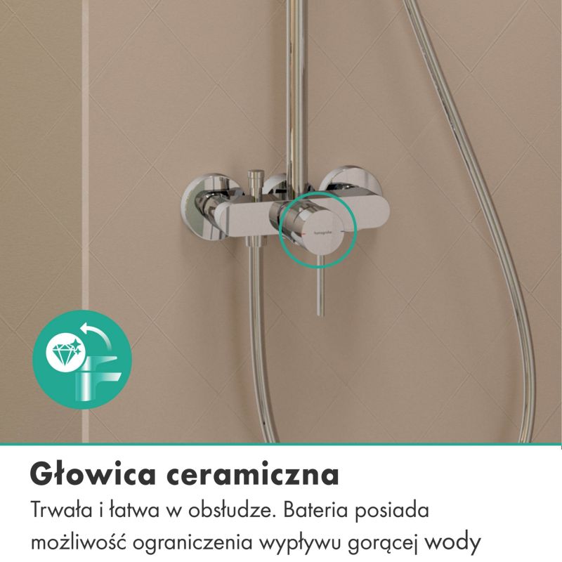 Brusesøjle Activera S240 Ecosmart 108,8 cm Krom