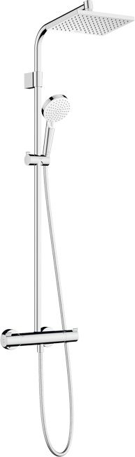 Hansgrohe Waterforms 23 x 23 cm 2-funktions brusekolonne med termostatbatteri