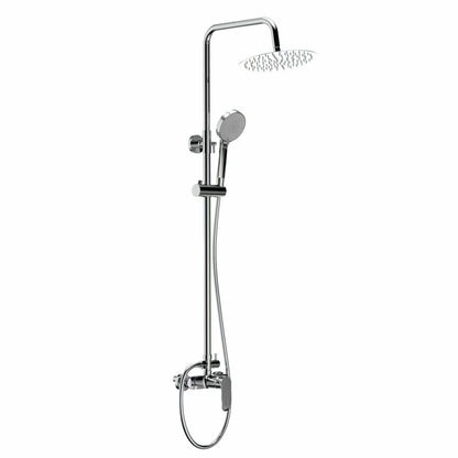 Brusesøjle med Batteri 25 cm Hovedbruser Krom 3 Funktioner