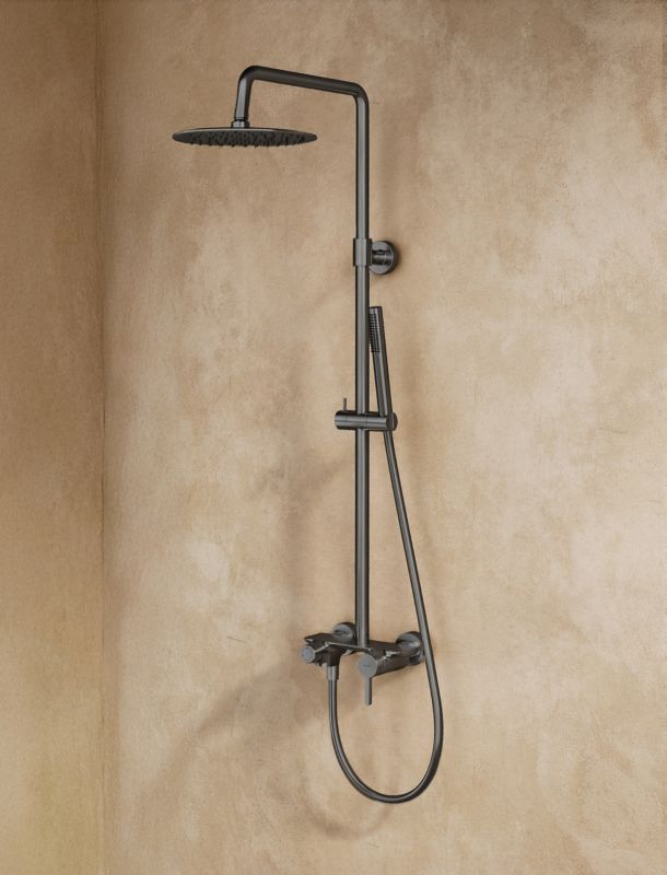 Brusesøjle Travis 3-Funktion med Batteri Gun Metal 25 cm