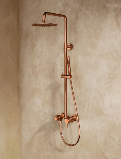 Brusesøjle 3-Funktion Mørk Kobber Mat 25 cm Regulerbar 86-112 cm