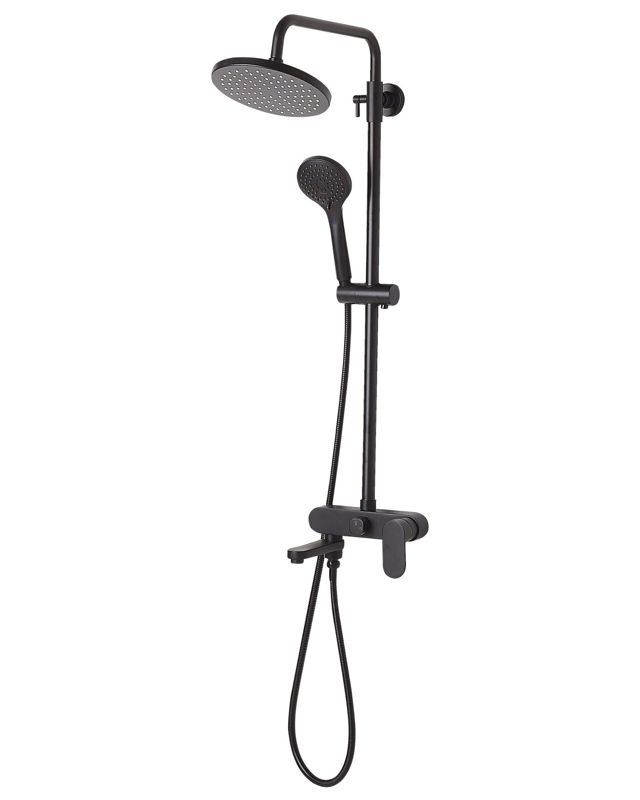 Brusesøjle med Regnbruser Sort 83 cm