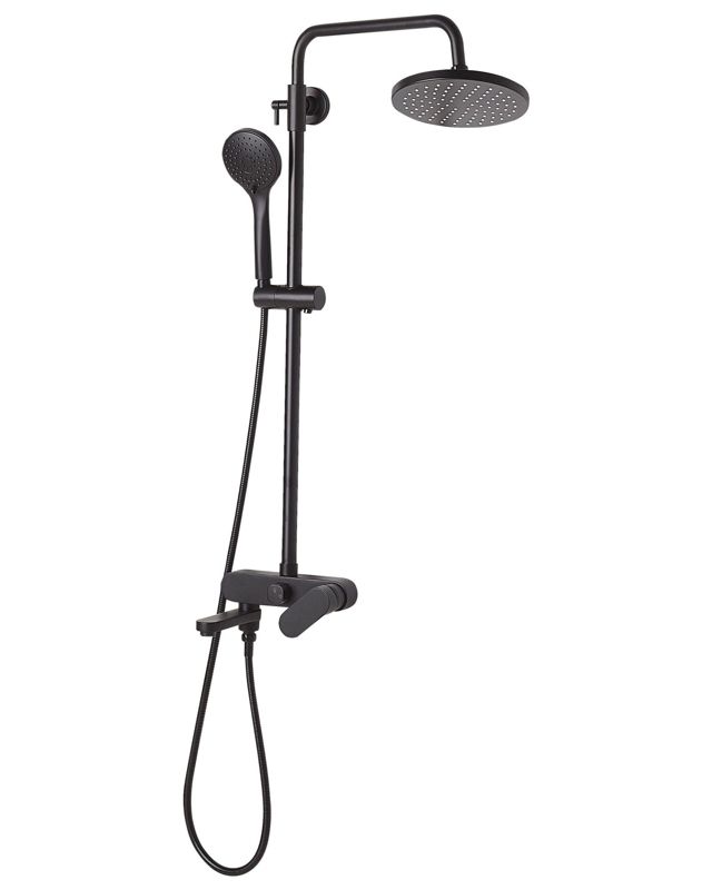 Brusesøjle med Regnbruser Sort 83 cm