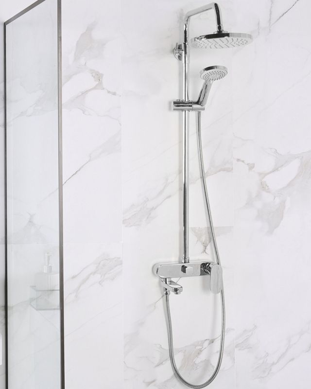 Brusesøjle med Regnbruser Sølv 83 cm 1 stk.