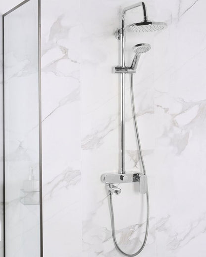 Brusesøjle med Regnbruser Sølv 83 cm 1 stk.