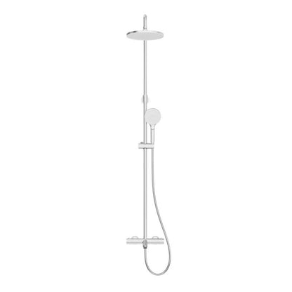 Brusekolonne med Termostatisk Batteri 254 mm Hovedbruser Krom 163 cm