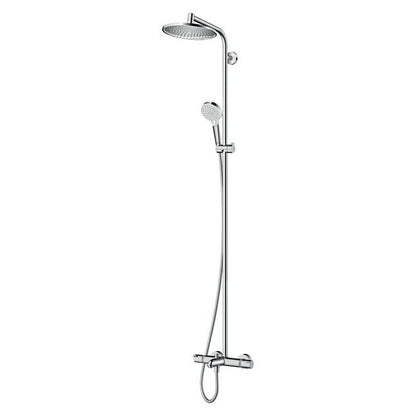 Hansgrohe Crometta badekar‑og‑brusekolonne Ø 24 cm med 3 funktioner og termostatbatteri