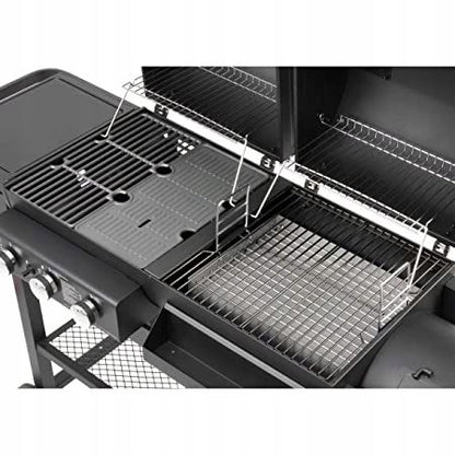 Kombigrill 3-i-1 Gas Kul Røgeovn 174x60 cm Sort