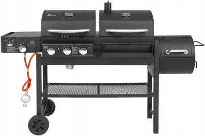 Kombigrill 3-i-1 Gas Kul Røgeovn 174x60 cm Sort