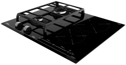 Kombikogeplade Gas og Induktion 60x51 cm Sort Glas