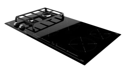Kombikogeplade Induktion og Gas 90x51 cm Sort Glas