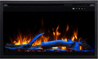 Elektrisk Pejs 3D 75x45 cm Sort Indbygning