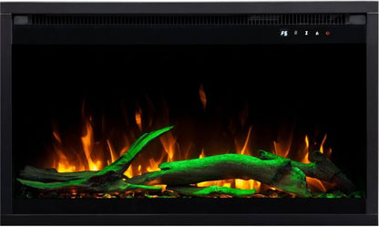Elektrisk Pejs 3D 90x45 cm Sort Indbygning