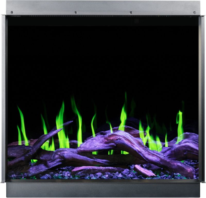 Elektrisk Pejs Gold 74 74x72 cm Sort LED