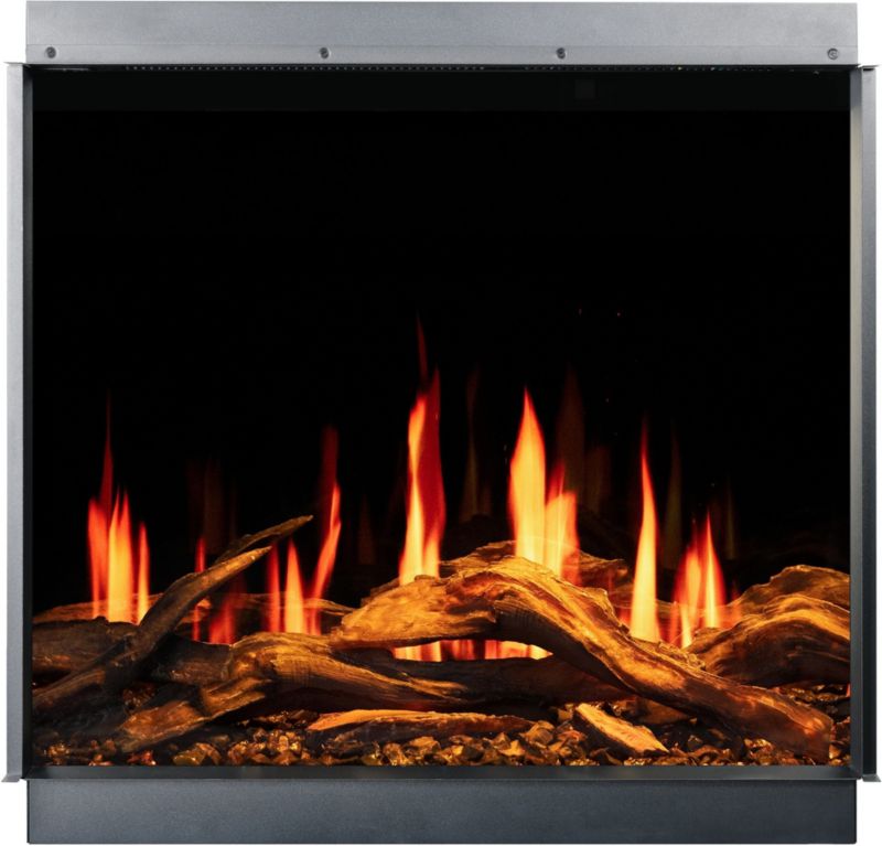 Elektrisk Pejs Gold 74 74x72 cm Sort LED